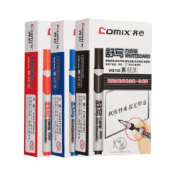 齐心（COMIX）WB708 舒写白板笔 2.0mm 蓝（120支/箱）
